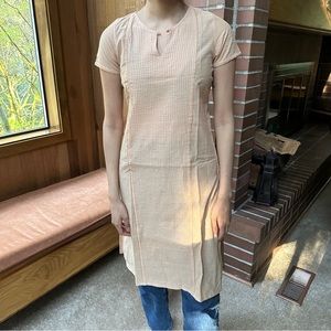 Light Peach fabindia Cotton Tunic, in XS